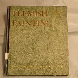 Vintage Flemish Painting Book - Green and Gold